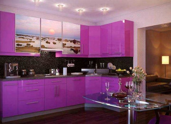 Solutions non standard pour la cuisine - impression photo sur armoires