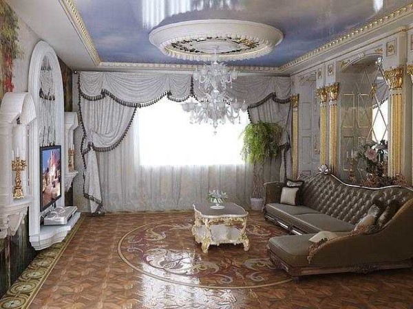 rideaux pour le salon dans une photo de style classique