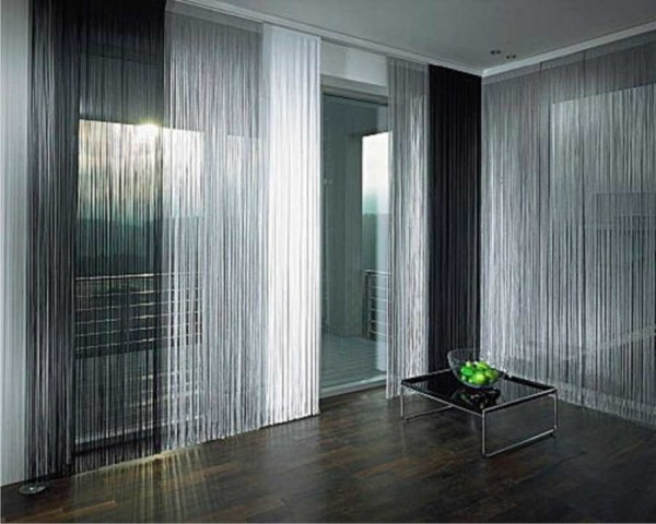 rideaux pour le salon dans une photo de style moderne