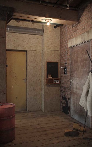 Un couloir de style loft est facile à aménager