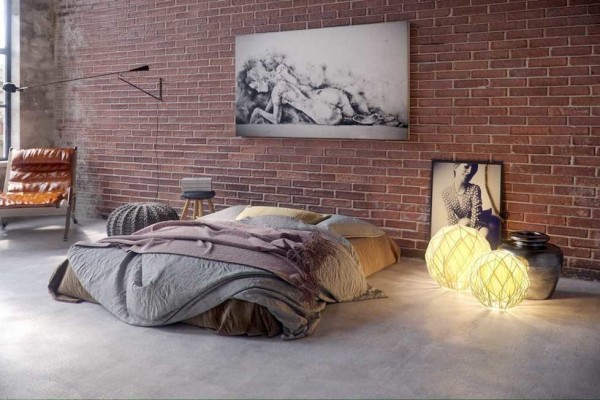 Chambre de style loft