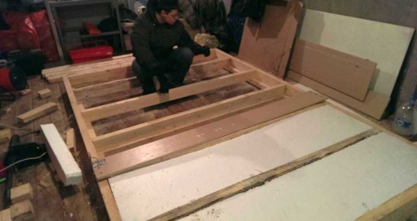 Installation de mousse