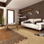 Les nuances plus chaudes sur le sol n'ajoutent pas autant de morosité à l'intérieur que le noir ou le brun foncé