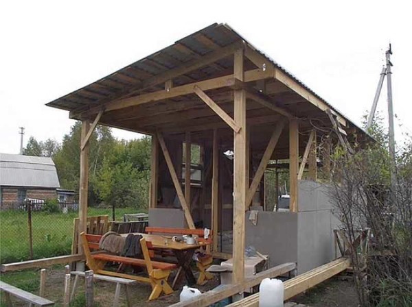Vue depuis le côté du gazebo