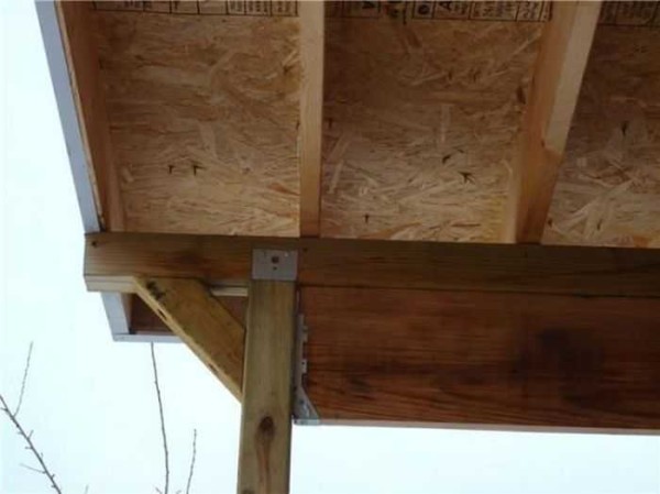 Le flanc a été cousu avec une planche - de sorte que la pluie diminue