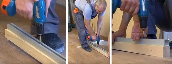 Fixation du guide au bois