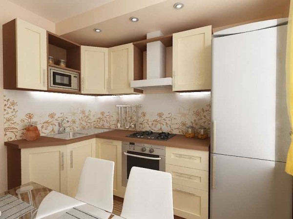 Rénovation de cuisine 9 m2 m avec un casque coudé