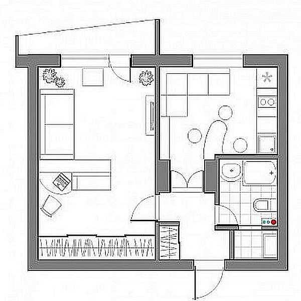 Réparation d'un appartement d'une pièce