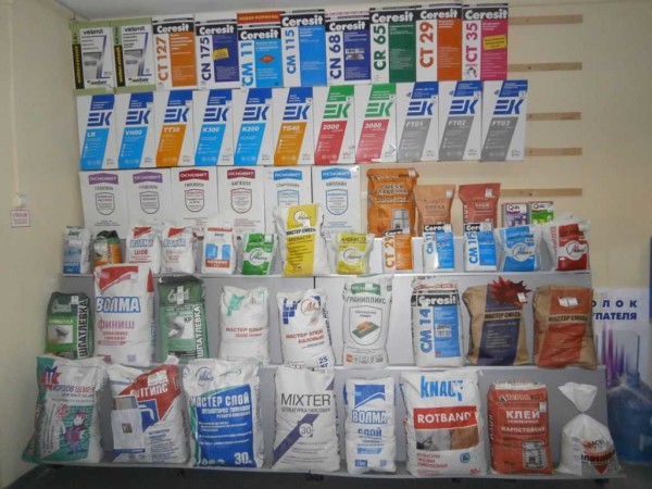 Le mastic est vendu dans une large gamme