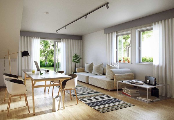Murs clairs, couleurs naturelles à l'intérieur - telles sont les caractéristiques du style scandinave à l'intérieur.