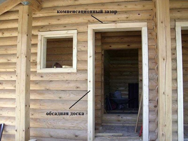 Installation d'une porte dans une maison en bois: tout d'abord, le boîtier est fabriqué