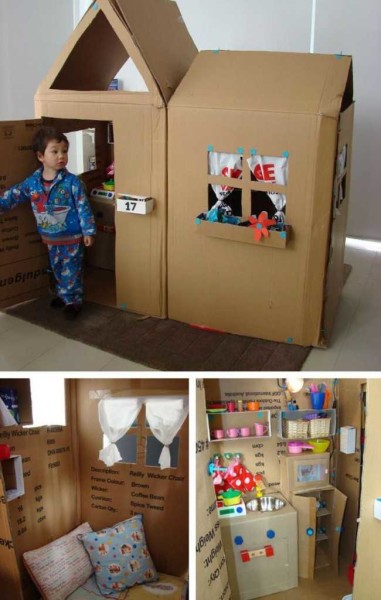 Une autre option pour une maison de deux pièces pour les jeux d'enfants