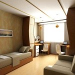Conception d'une chambre pour deux garçons avec un lit et un canapé