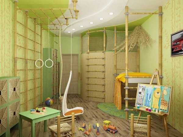 Conception d'une chambre d'enfants pour un garçon d'activité accrue