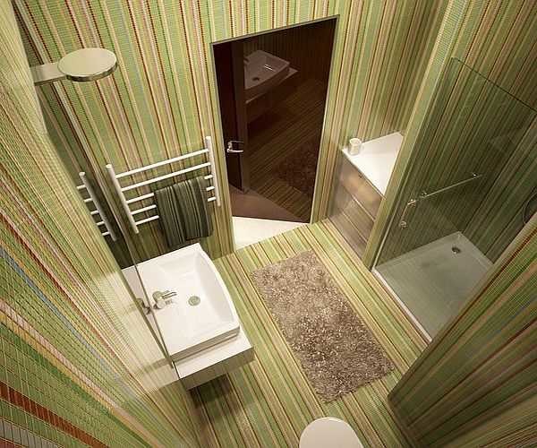 Mur sur une partie de la salle de bain