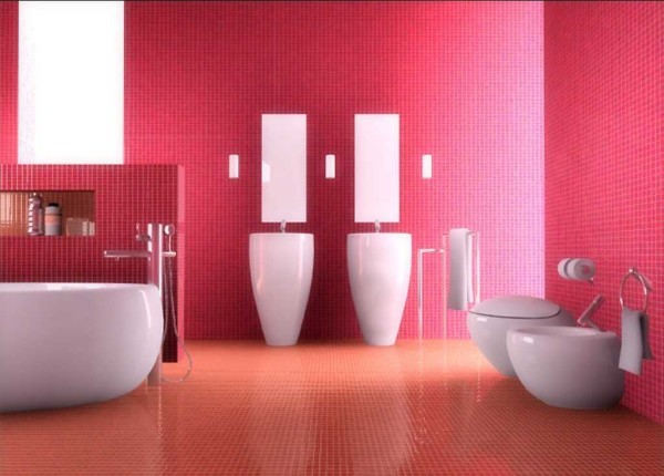 Forme inhabituelle de plomberie pour un design de salle de bain élégant