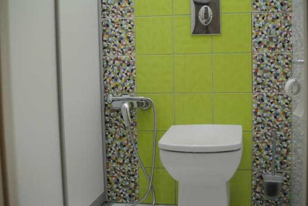 Douche hygiénique près des toilettes - pratique et peu encombrante
