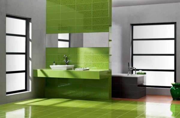 Les carreaux de salle de bain minimalistes sont également laconiques