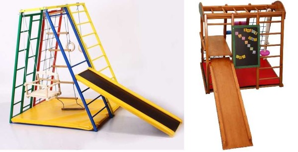 Coin sportif pour petits enfants avec toboggan amovible