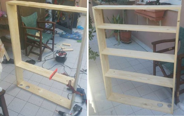 Installation d'étagères