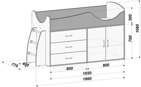 Couchette basse adaptée aux plus jeunes