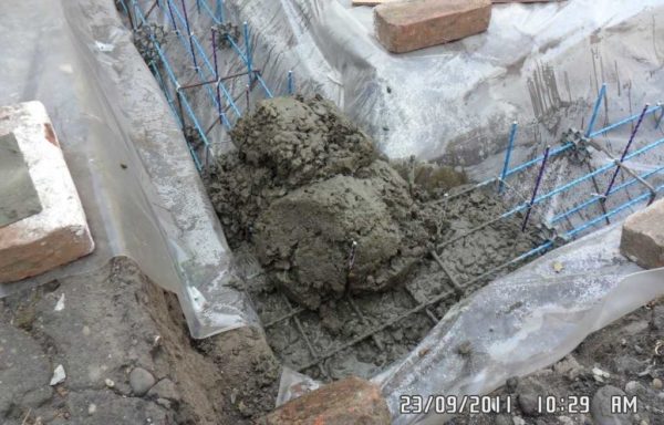 Le béton est coulé