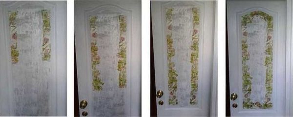 Nous fabriquons un cadre sur la porte à partir de serviettes