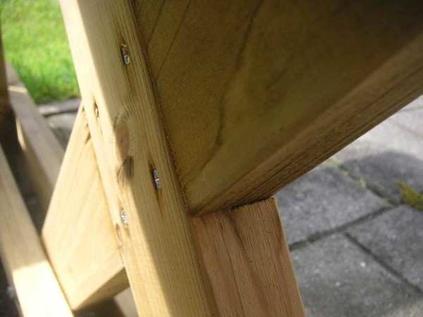 Comment faire des pieds en forme de X pour une table de jardin