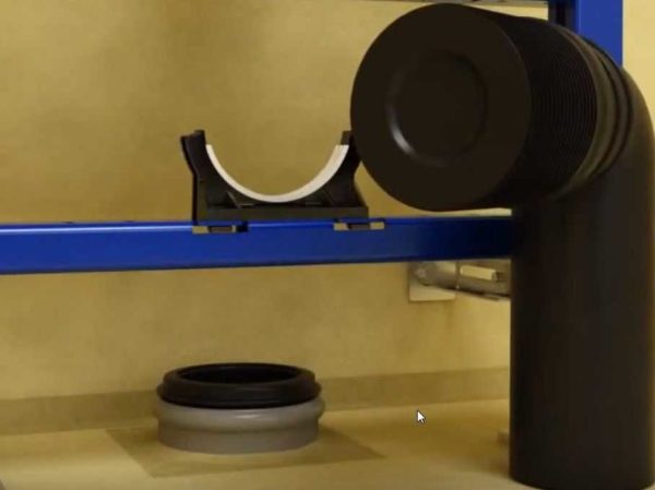 Tuyaux de branchement et raccords installés