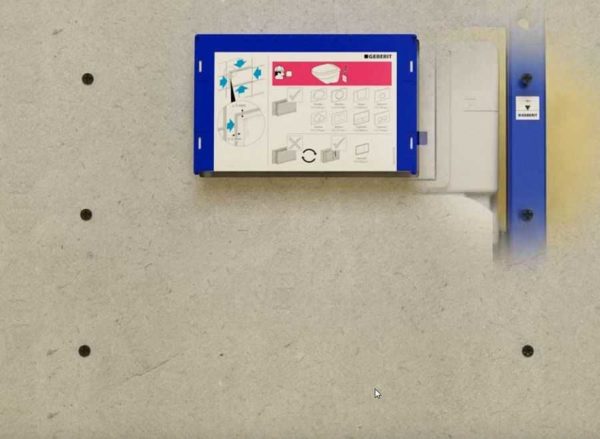 La fixation des faux murs au cadre d'installation est obligatoire