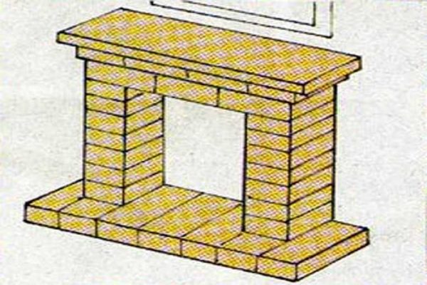 La cheminée en fausses briques la plus simple