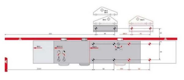 Exemple de gabarit pour l'installation d'un ferme-porte