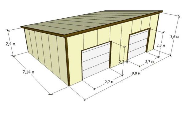 Projet de garage pour deux voitures
