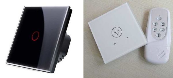 Les gradateurs tactiles sont bons car ils peuvent avoir une télécommande