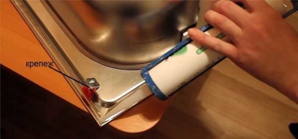 Préparation de l'évier pour l'installation