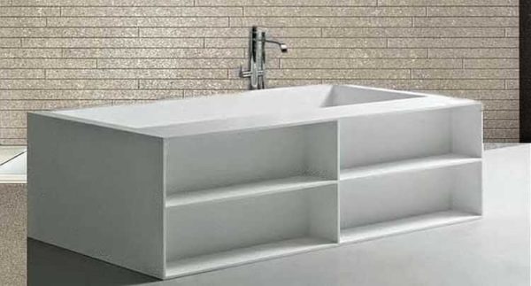 Paravent de salle de bain fonctionnel avec étagères