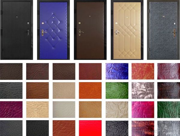 Revêtement des portes en similicuir: plusieurs options