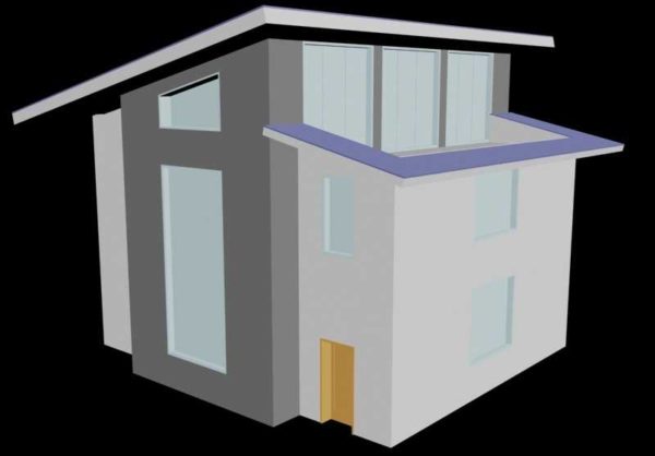 L'idée d'une maison sous un toit en pente
