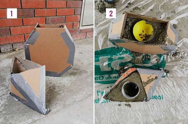 Moule DIY pour fabriquer un pot de fleurs en béton