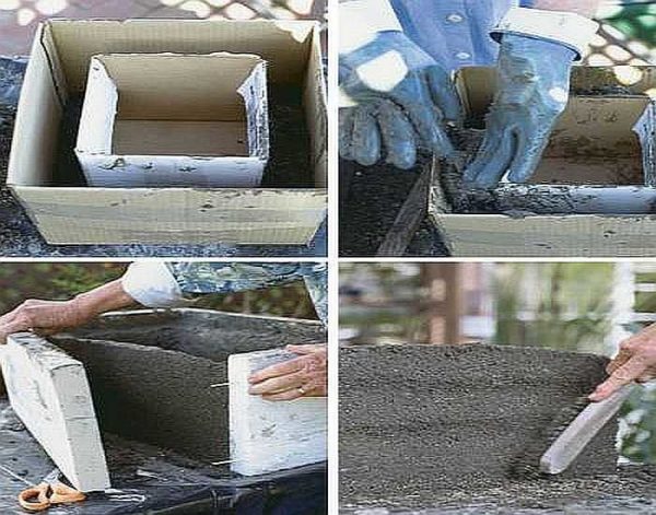 Comment faire un pot en béton en plein air avec vos propres mains