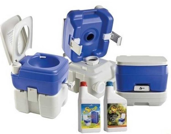Toilette liquide démontée