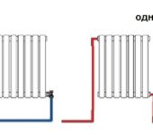 Schéma de raccordement diagonal des radiateurs de chauffage avec systèmes à deux et à un tuyau