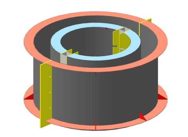 À quoi pourrait ressembler un moule pour la production d'anneaux en béton