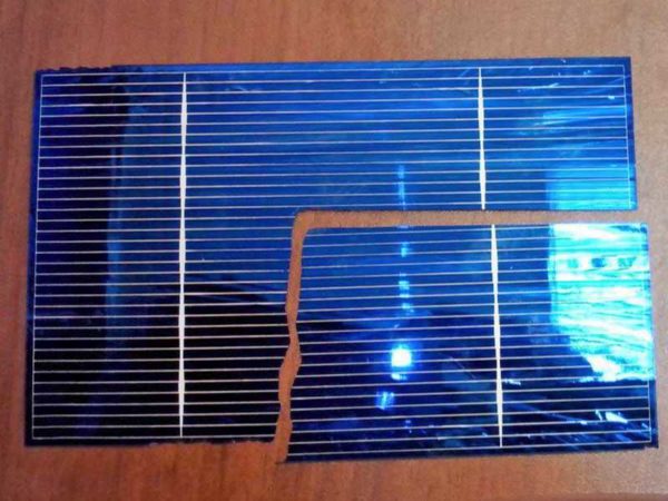 Il s'agit d'un photoconvertisseur polycristallin. Ils doivent être manipulés avec soin - ils sont très fragiles (monocristallins aussi, mais pas dans la même mesure)