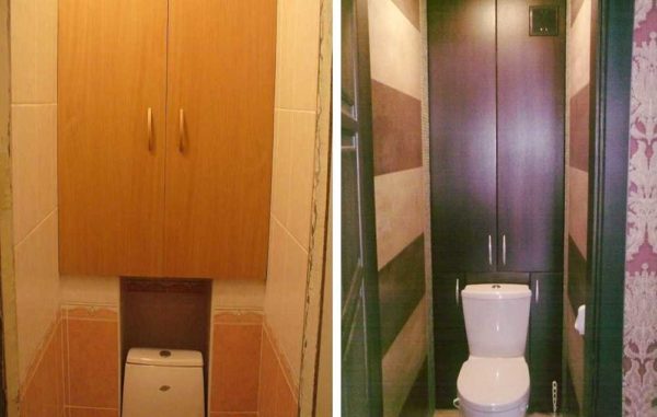 Vous pouvez fermer les tuyaux des toilettes en fabriquant une armoire ménagère