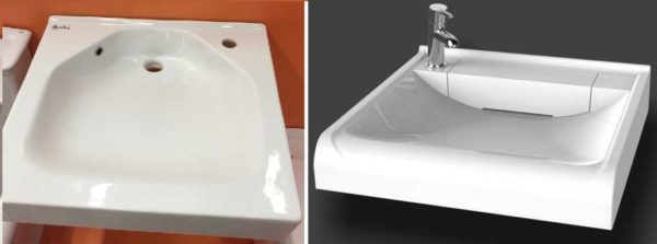 Évier au-dessus de la machine à laver avec un drain à l'arrière