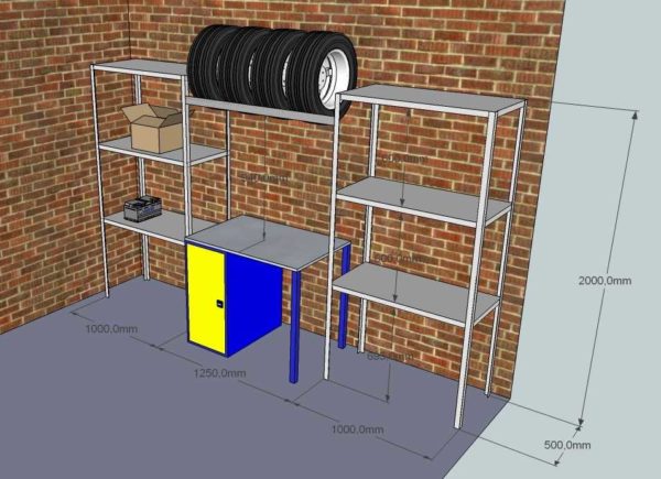 Les étagères de garage avec établi sont pratiques