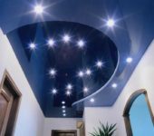 La meilleure option est les ampoules LED. Ils ne chauffent pas et la lumière ne pénètre pas dans l'espace du plafond