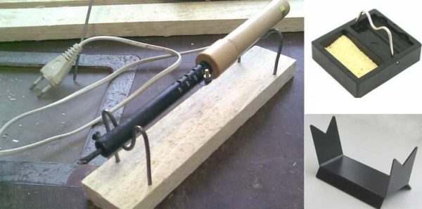 Le soudage avec un fer à souder est plus pratique avec un support fait maison et fabriqué en usine - pas très important