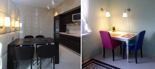 Hauteur d'installation des appliques dans la cuisine au-dessus de la table à manger